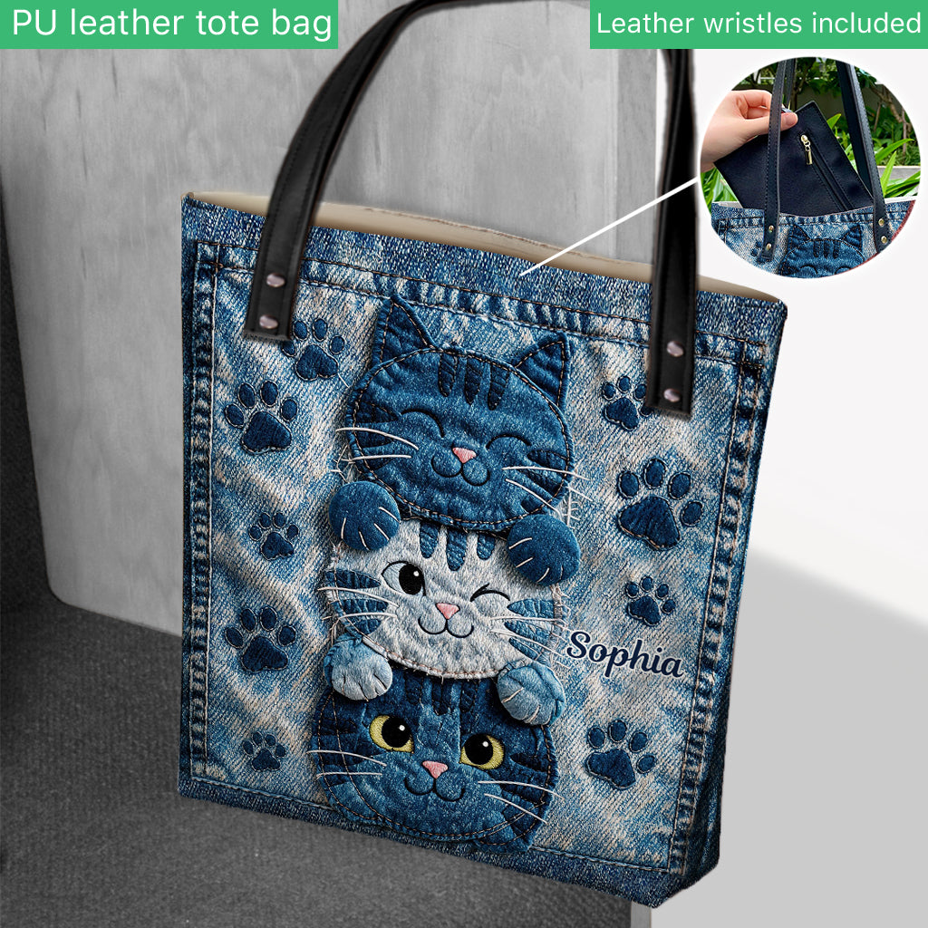 Liebe Katzen - Personalisierte Katzen-Tote-Tasche