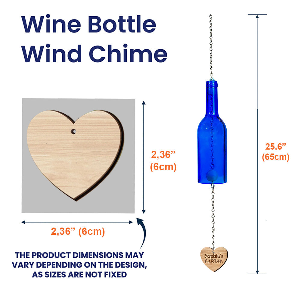 My Beautiful Garden - Personalized Gardening Wine Bottle Wind Chime