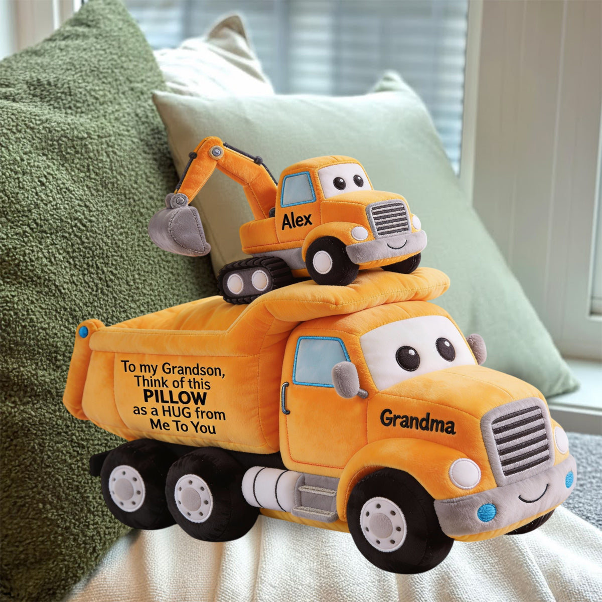 Cadeaux pour enfants - Oreiller personnalisé en fausse fourrure pour enfant