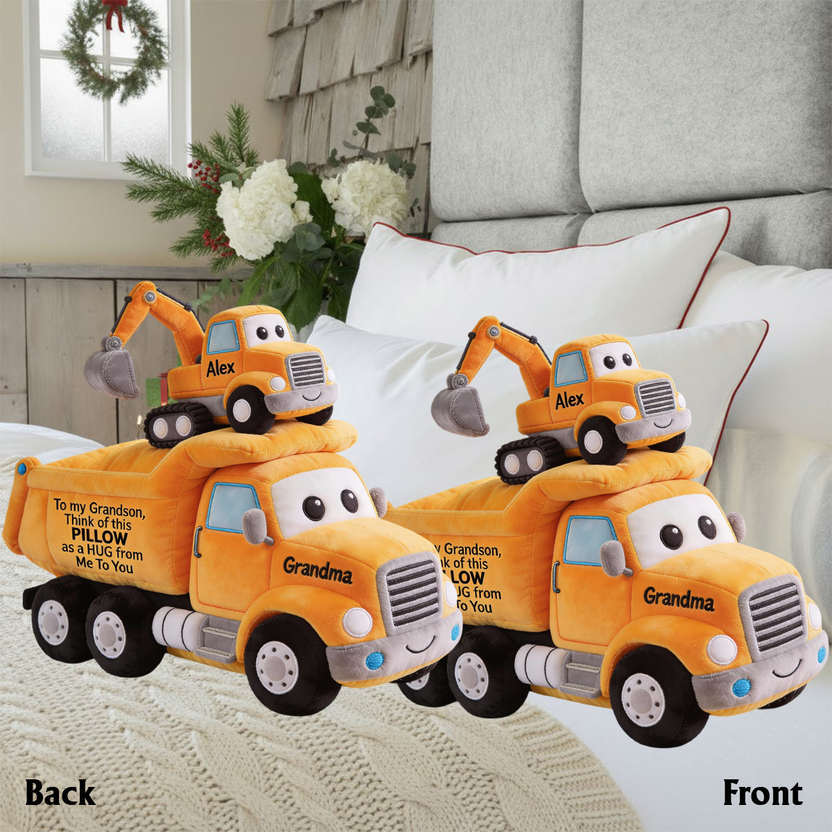 Cadeaux pour enfants - Oreiller personnalisé en fausse fourrure pour enfant