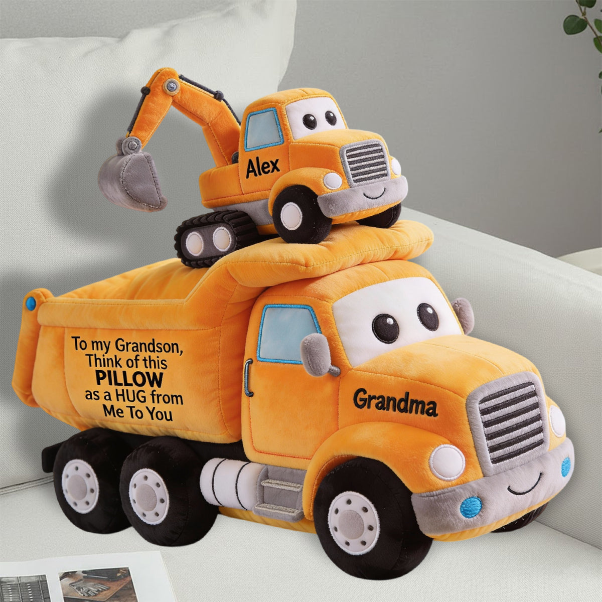 Cadeaux pour enfants - Oreiller personnalisé en fausse fourrure pour enfant
