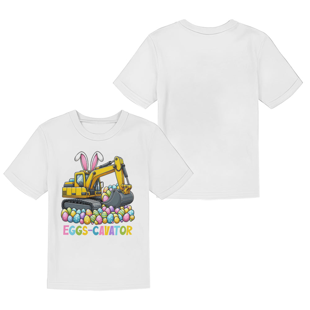 Eggs-Cavator - T-shirt et short personnalisés pour enfant