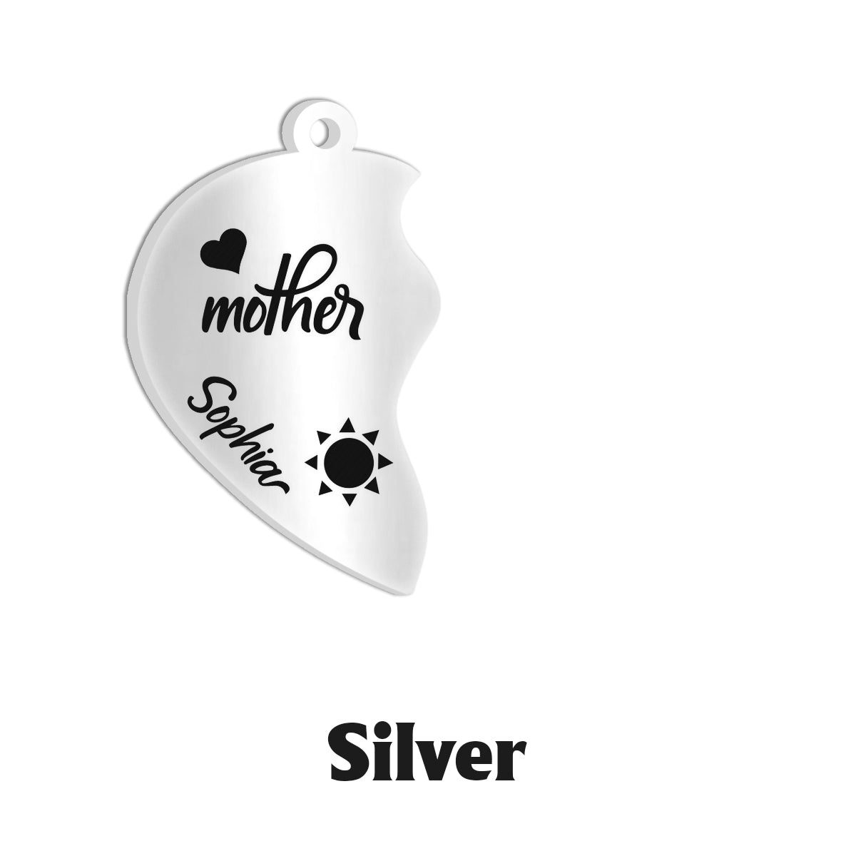 I Love You - Personalized Mother Matching Pendant Necklace