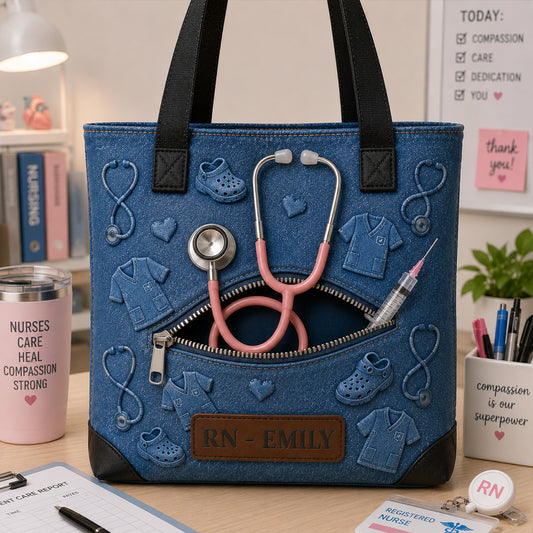 Liebe meinen Job - Personalisierte Krankenschwester Tragetasche