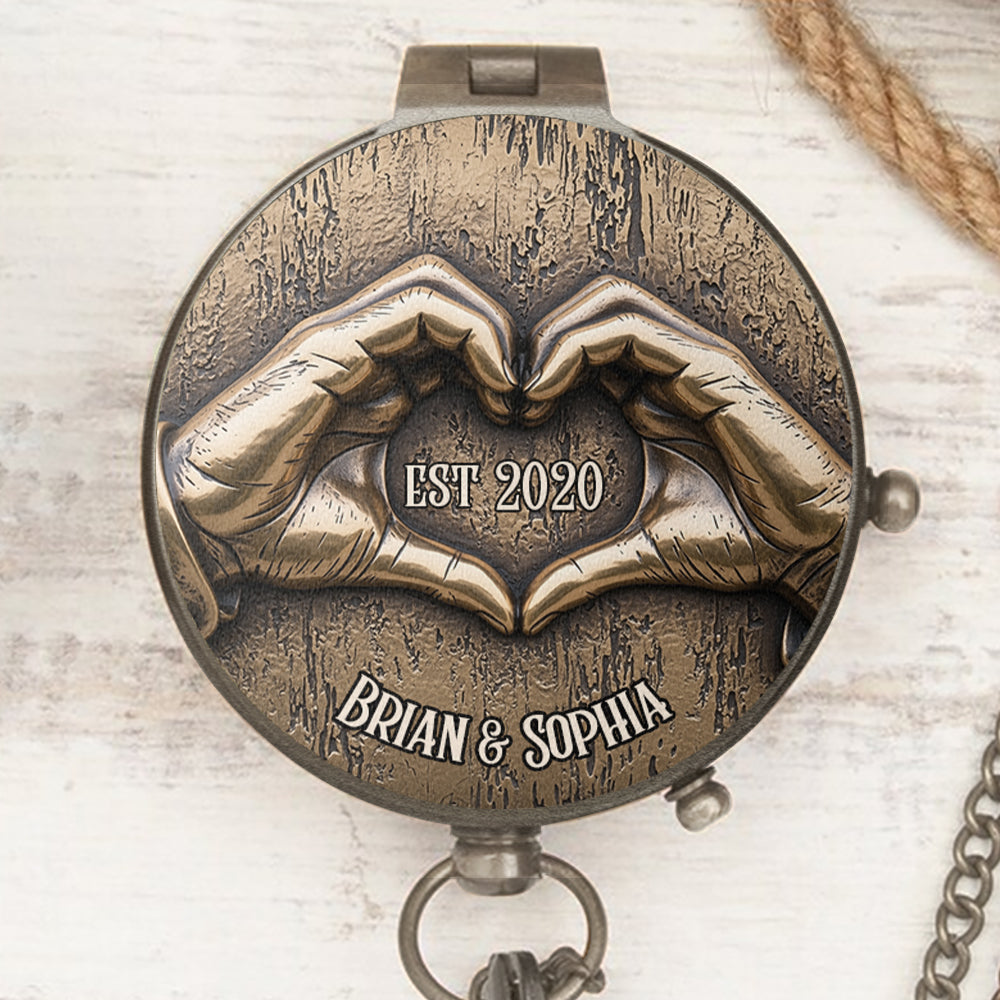 You Can Always Find Your Way Back To Me - Personalized Couple Compass