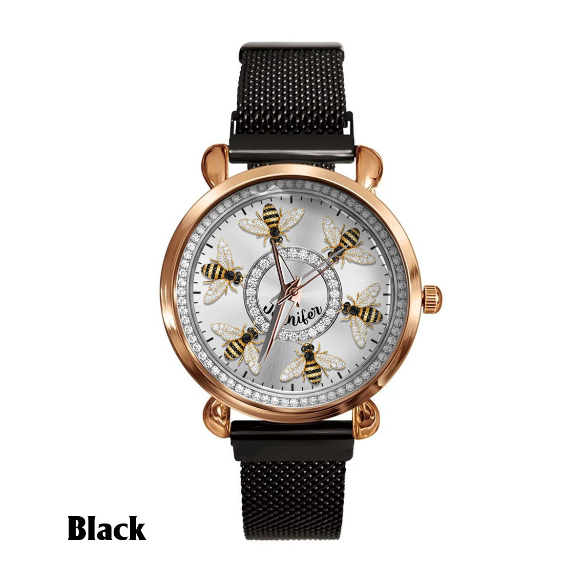 Montre abeille personnalisée pour femme - J'adore les abeilles