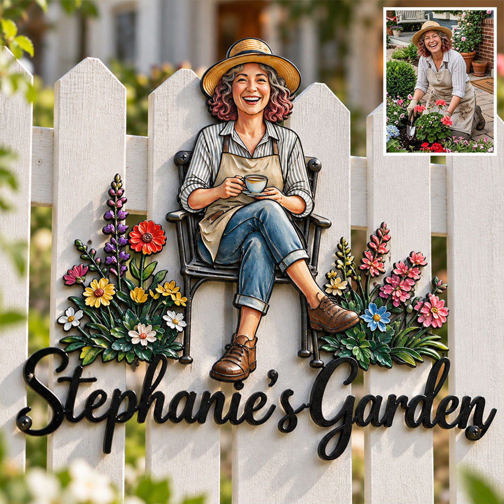 My Happy Place - Personalized Gardening 3D Printed Cut Metal Sign