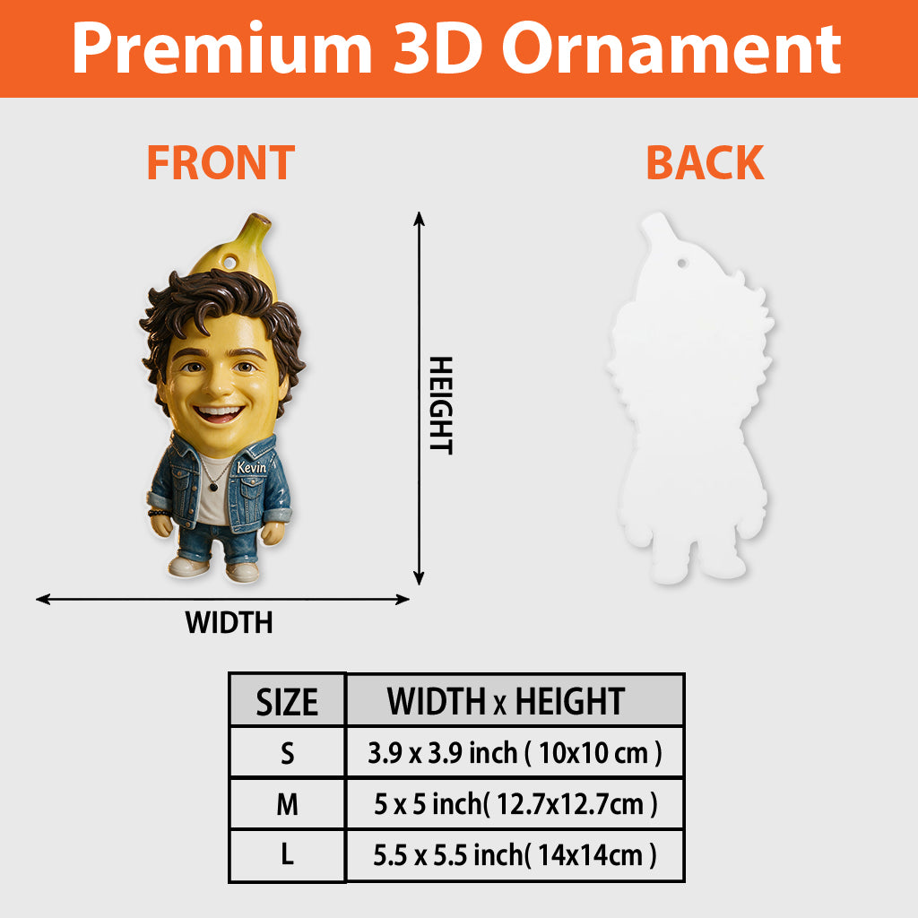 Funny Fruit Family Christmas Gift For Family Members, Friends - Personalized Family Premium 3D Ornament