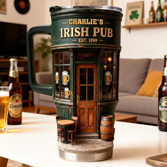 Irisches Pub – Personalisierter irischer Becher mit Henkel