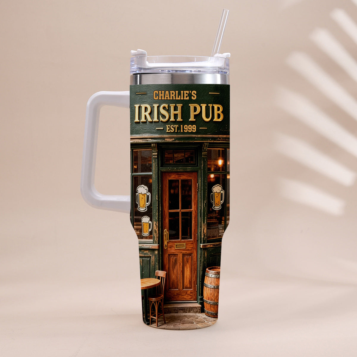Pub irlandais - Gobelet irlandais personnalisé avec anse