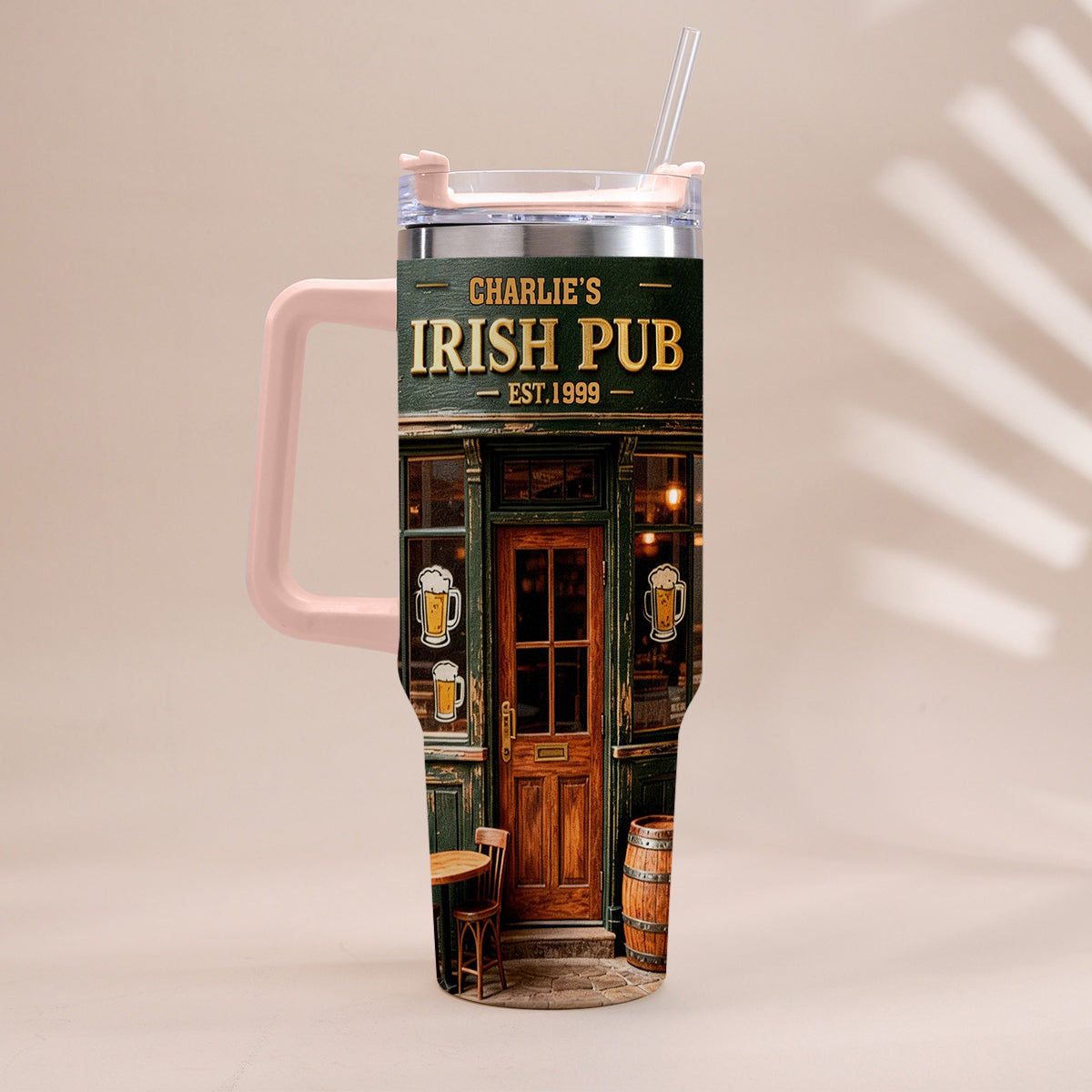 Pub irlandais - Gobelet irlandais personnalisé avec anse
