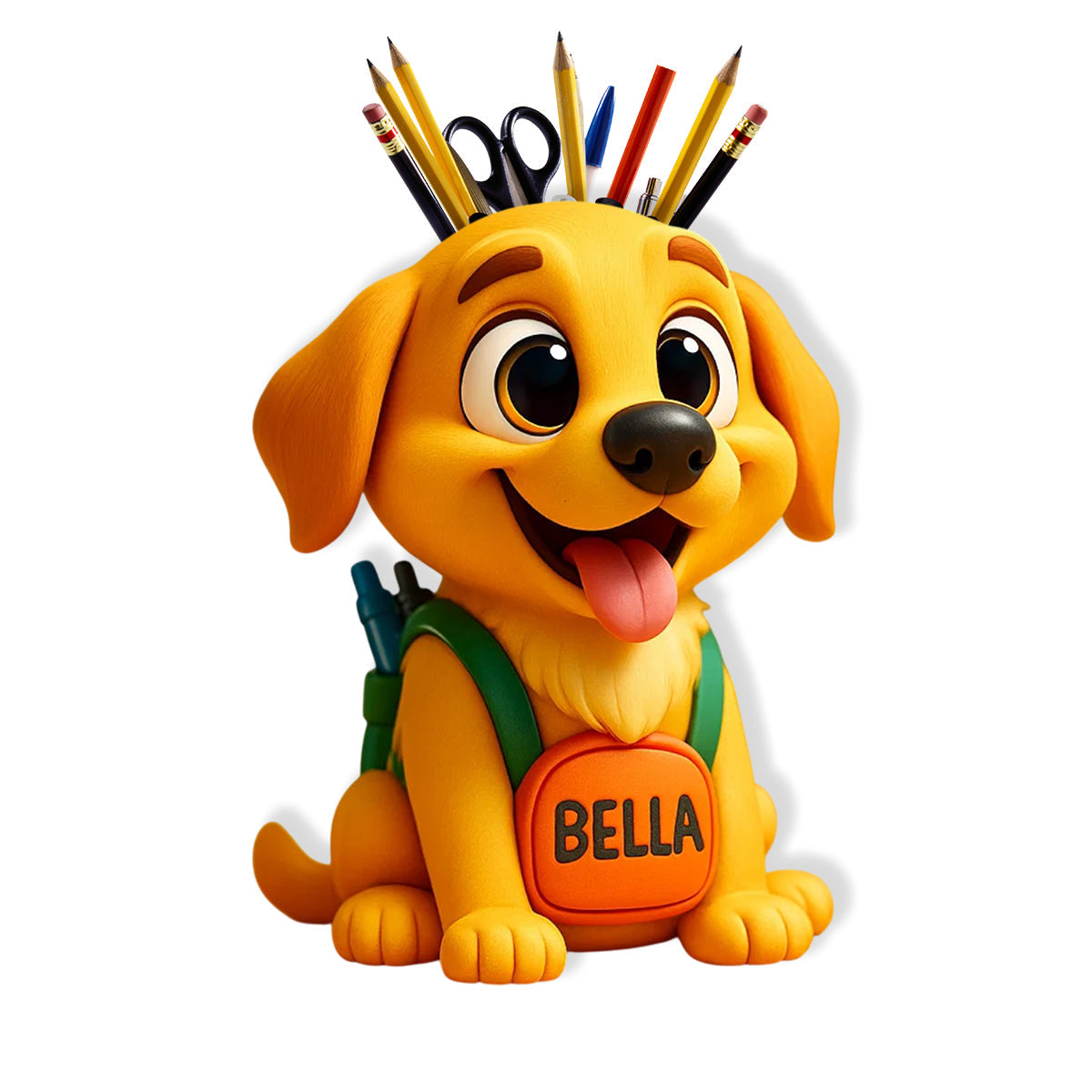Porte-stylo mignon pour chien/chat pour bureau - Organisateur de bureau en bois personnalisé pour chien
