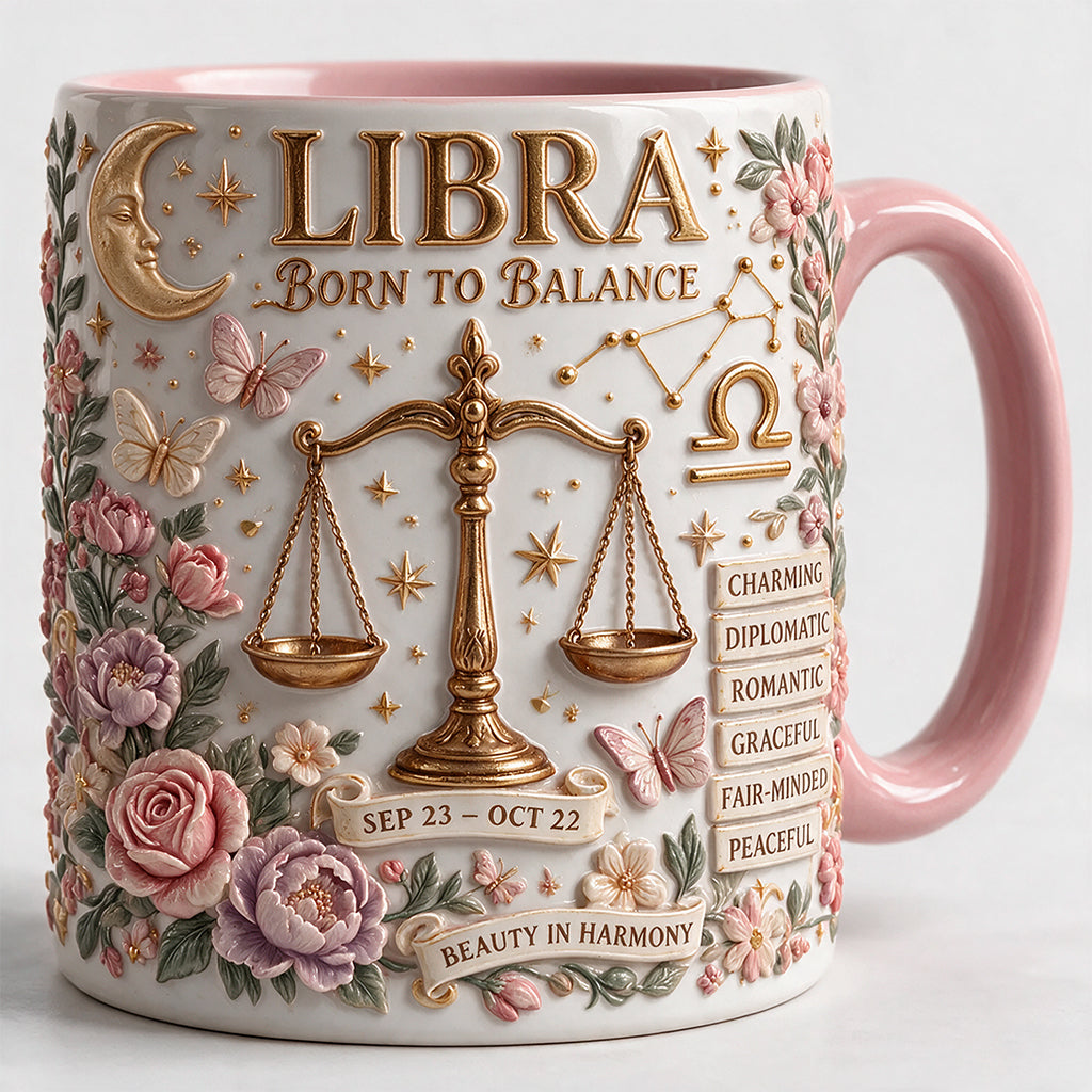 Personalisierbares Zodiac Tassen-Set - Horoskop Akzenttasse & Formuntersetzer