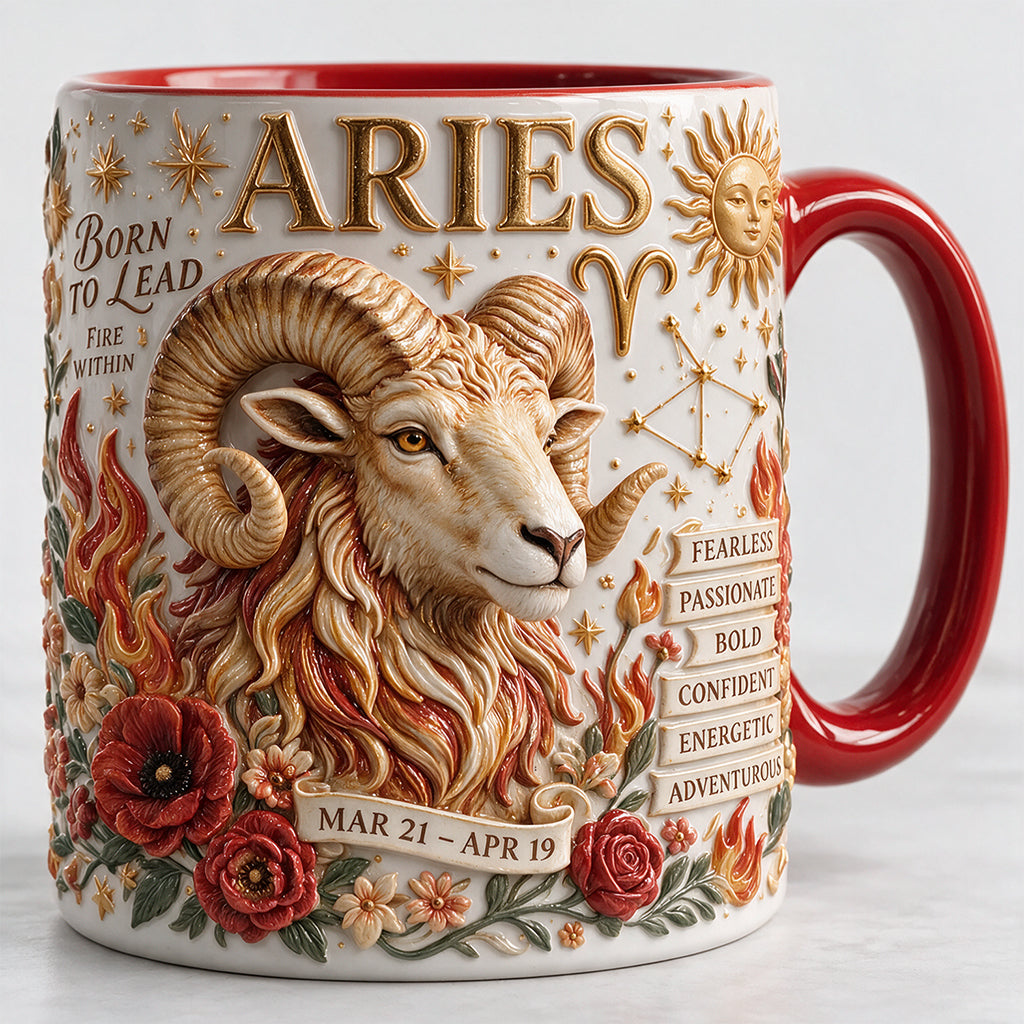 Personalisierbares Zodiac Tassen-Set - Horoskop Akzenttasse & Formuntersetzer
