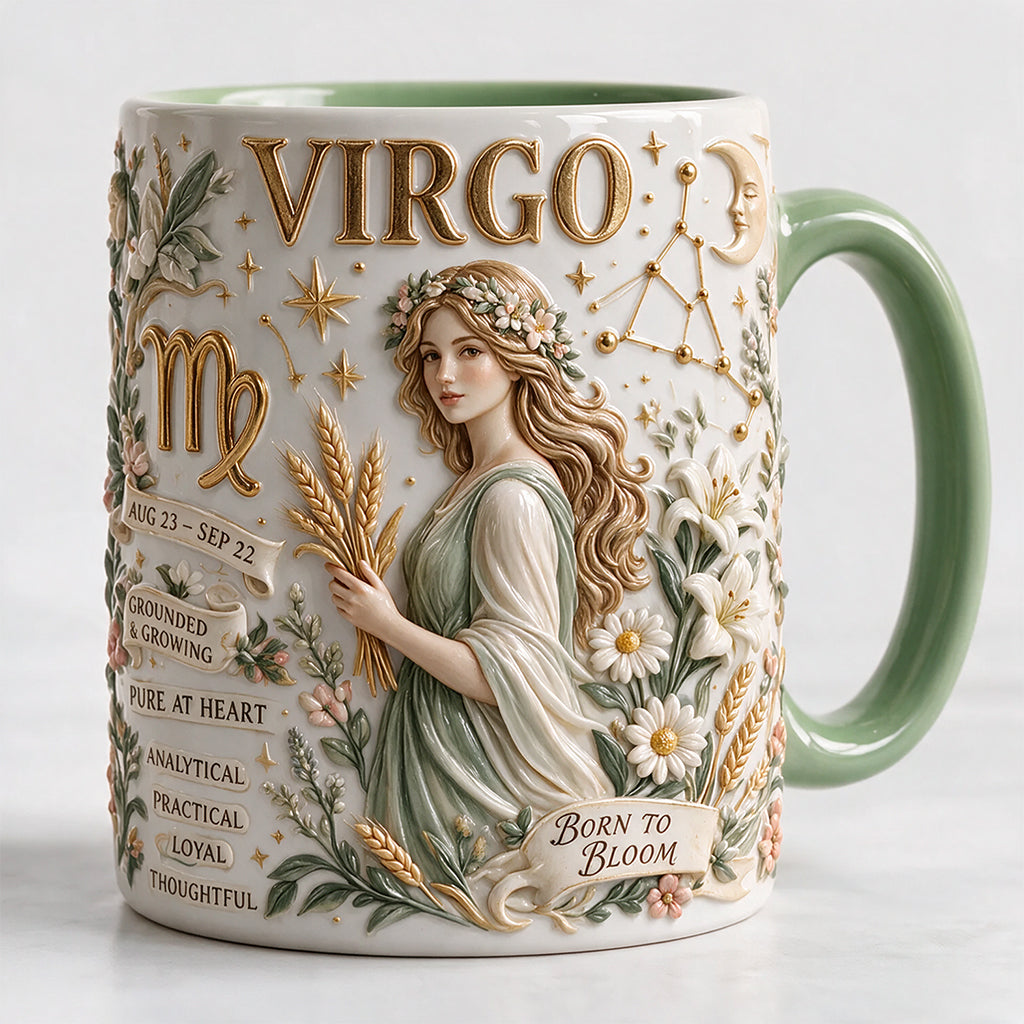 Personalisierbares Zodiac Tassen-Set - Horoskop Akzenttasse & Formuntersetzer