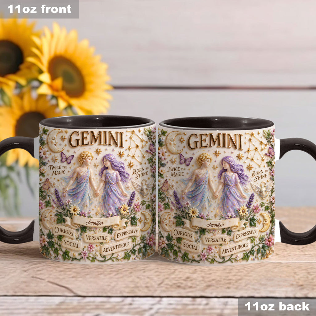 Personalisierbares Zodiac Tassen-Set - Horoskop Akzenttasse & Formuntersetzer