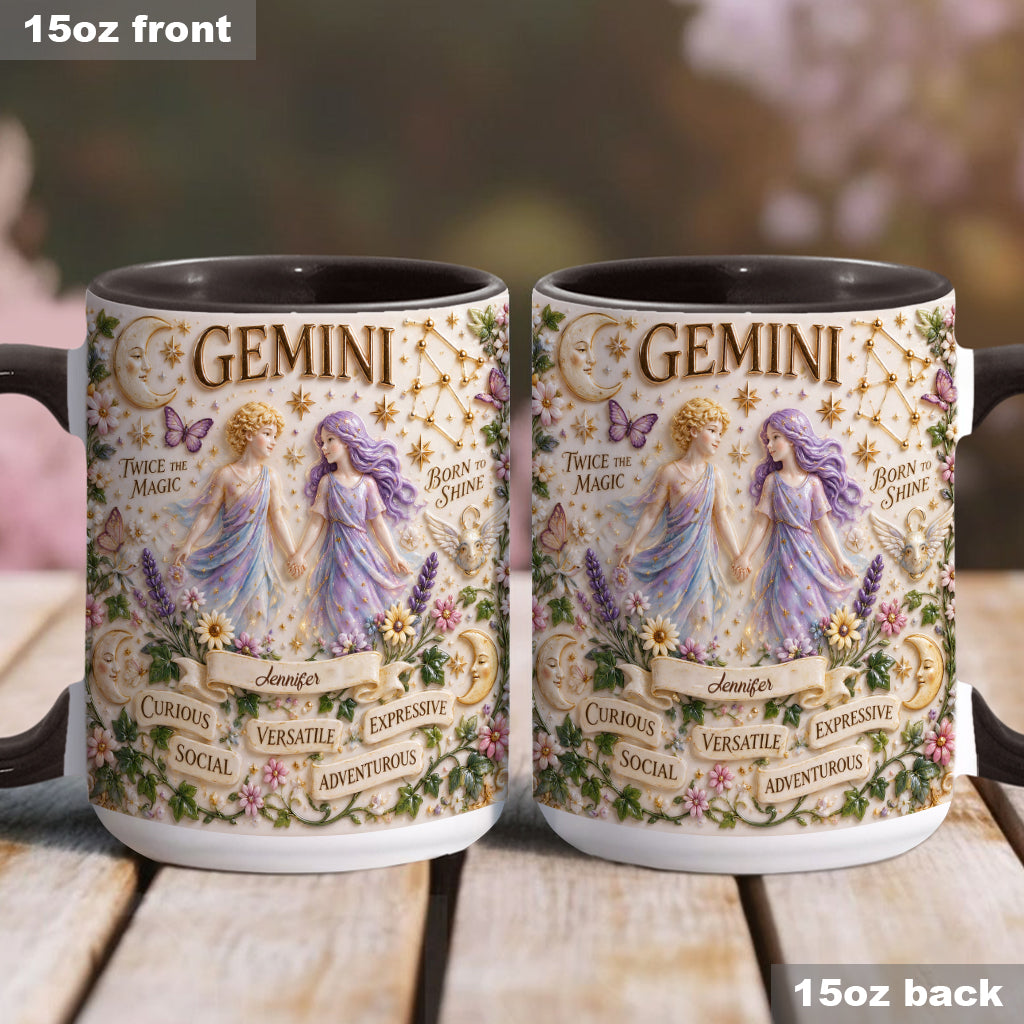 Personalisierbares Zodiac Tassen-Set - Horoskop Akzenttasse & Formuntersetzer