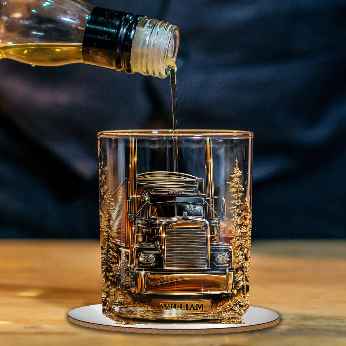 Best Truck Driver - Personalized Trucker Whiskey Glass