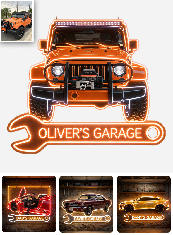 My Garage - Personalized Car Lover LED Light Acrylic Sign