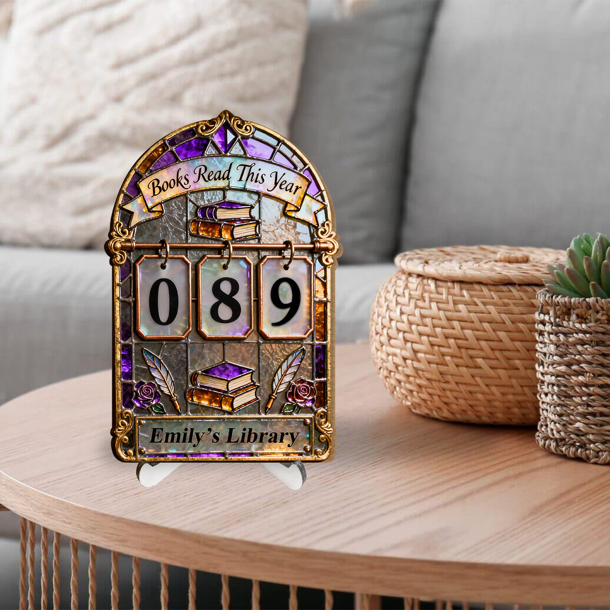 Plaque de suivi de livre personnalisée et interchangeable