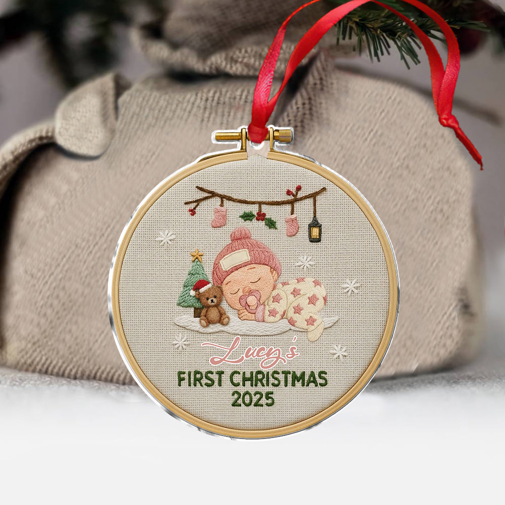 Baby 1. Weihnachten – Personalisierter Neugeborenen-Weihnachtsschmuck