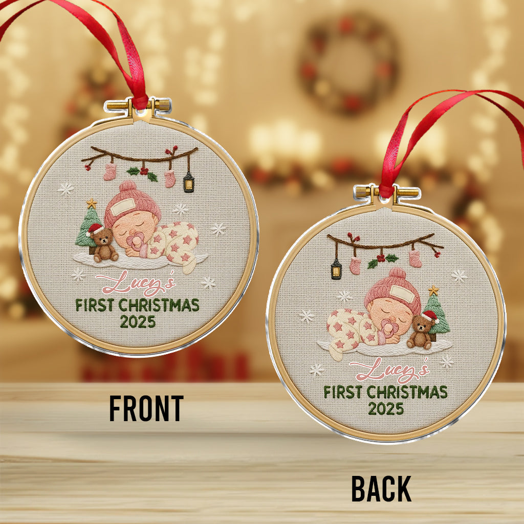 Baby 1. Weihnachten – Personalisierter Neugeborenen-Weihnachtsschmuck