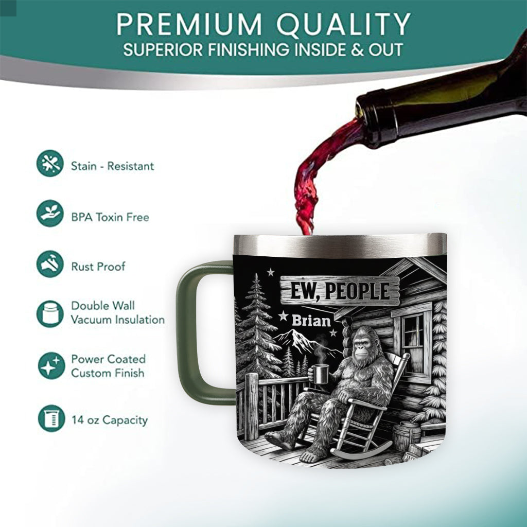 Beurk, les gens ! - Mug isotherme de voyage personnalisé pour le camping