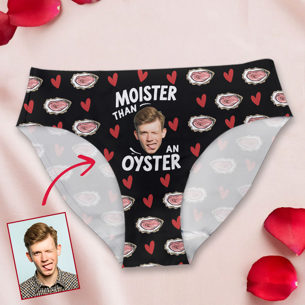 Moister Than An Oyster - Personalized Couple Women's Briefs