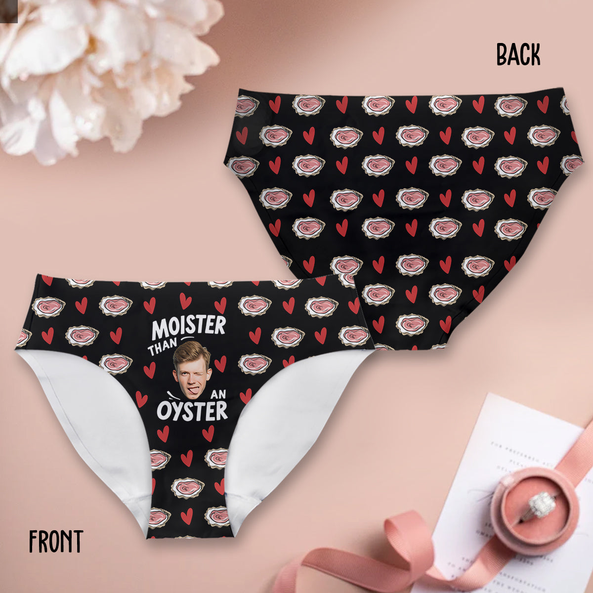 Moister Than An Oyster - Personalized Couple Women's Briefs