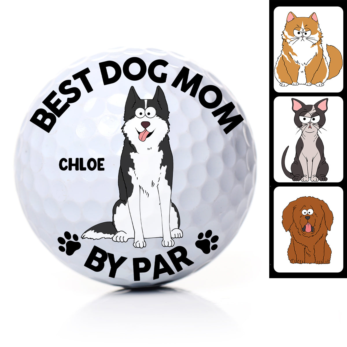 Best Dog Dad By Par - Personalized Golf Ball