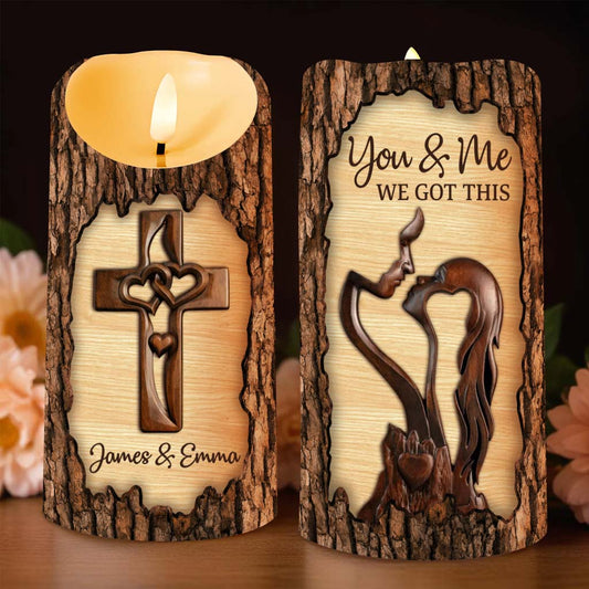 You & Me We Got This - Personalized Couple Flameless Candle