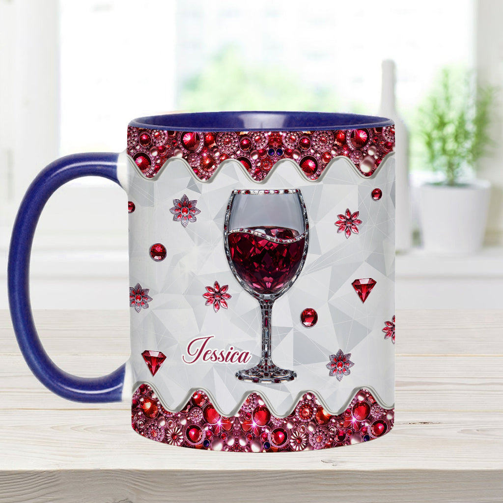 Einfach ein Mädchen, das Wein liebt – personalisierter Weinbecher
