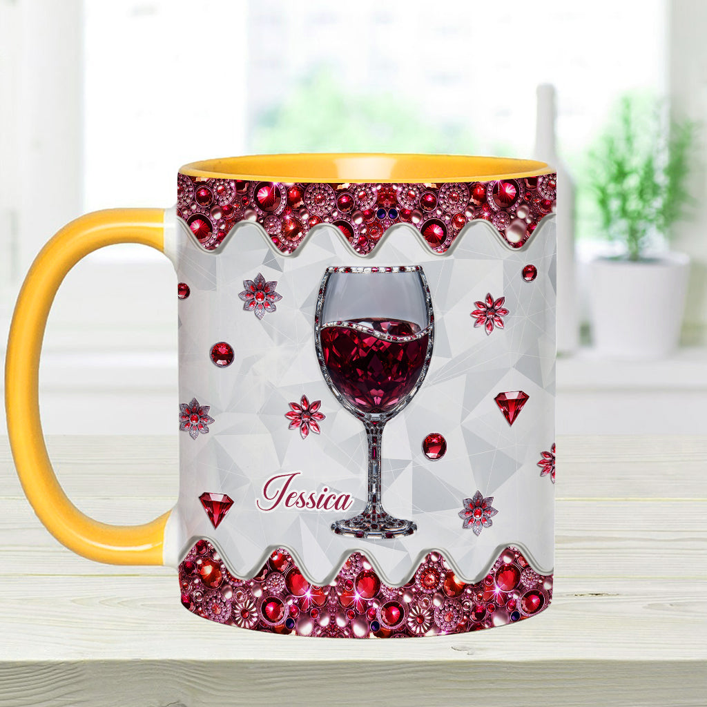 Einfach ein Mädchen, das Wein liebt – personalisierter Weinbecher
