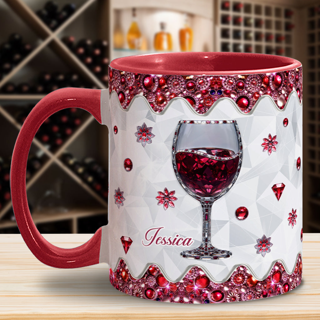 Einfach ein Mädchen, das Wein liebt – personalisierter Weinbecher