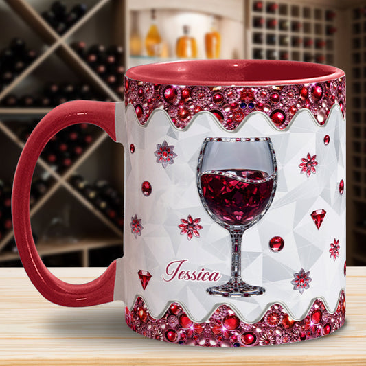 Einfach ein Mädchen, das Wein liebt – personalisierter Weinbecher