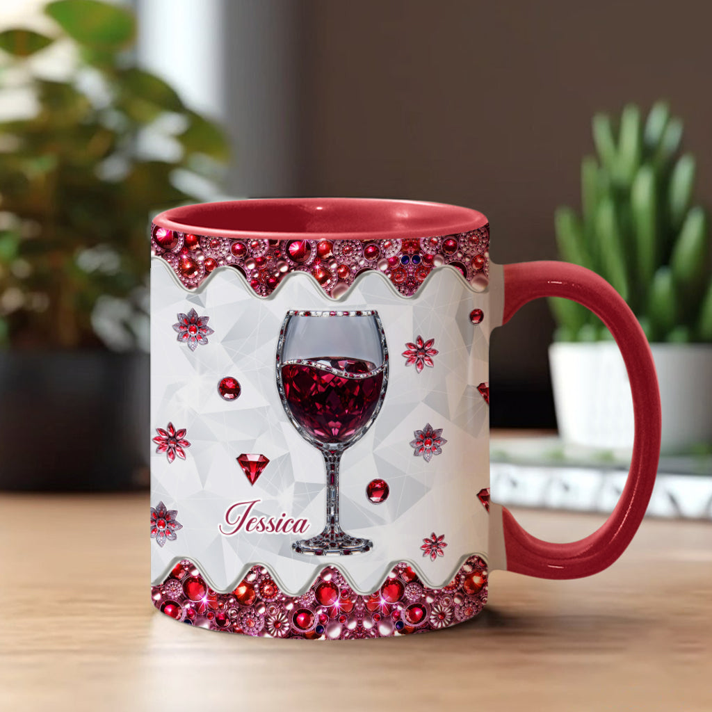 Einfach ein Mädchen, das Wein liebt – personalisierter Weinbecher
