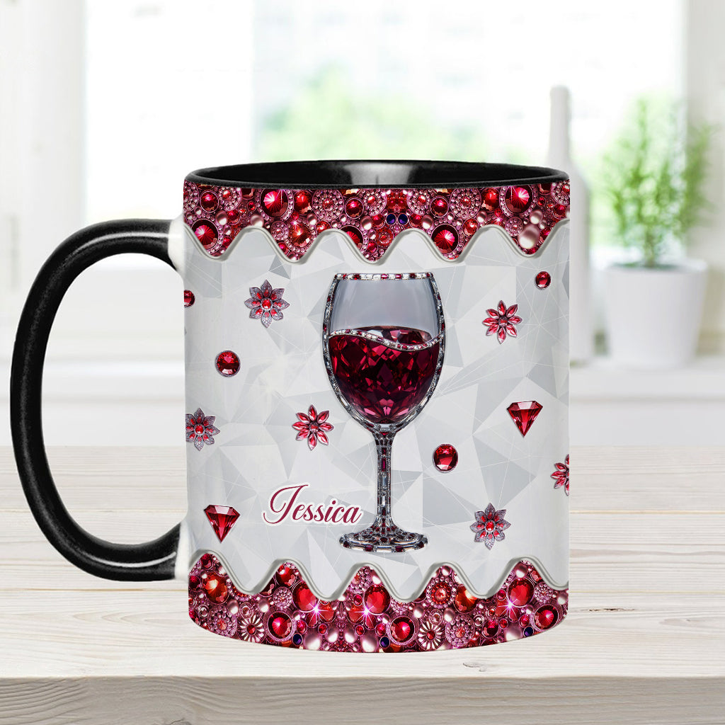 Einfach ein Mädchen, das Wein liebt – personalisierter Weinbecher