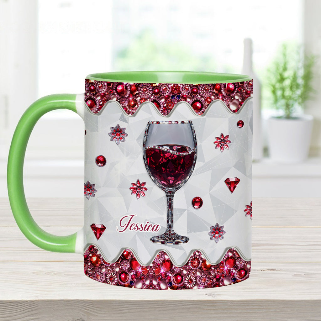Einfach ein Mädchen, das Wein liebt – personalisierter Weinbecher