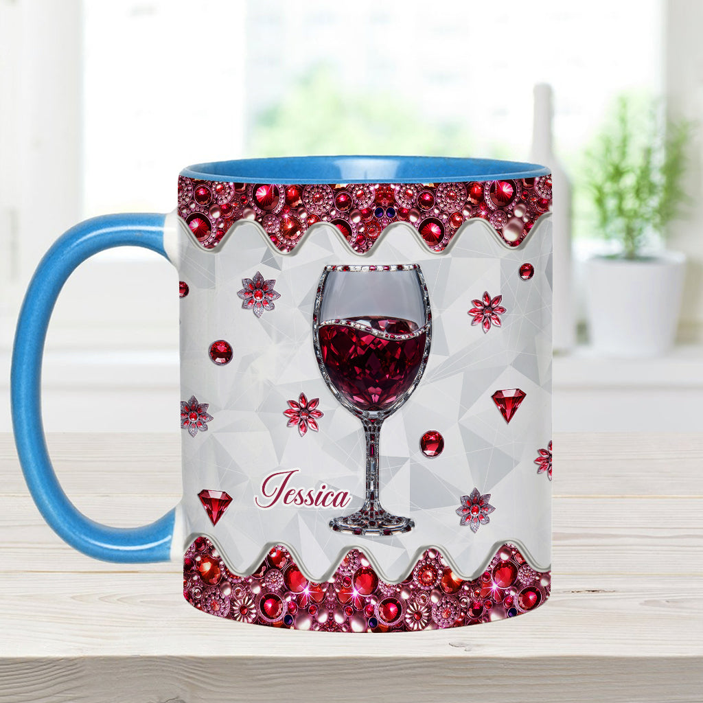 Einfach ein Mädchen, das Wein liebt – personalisierter Weinbecher