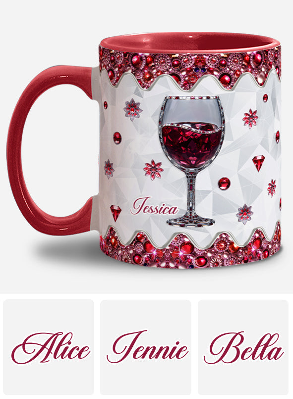Einfach ein Mädchen, das Wein liebt – personalisierter Weinbecher
