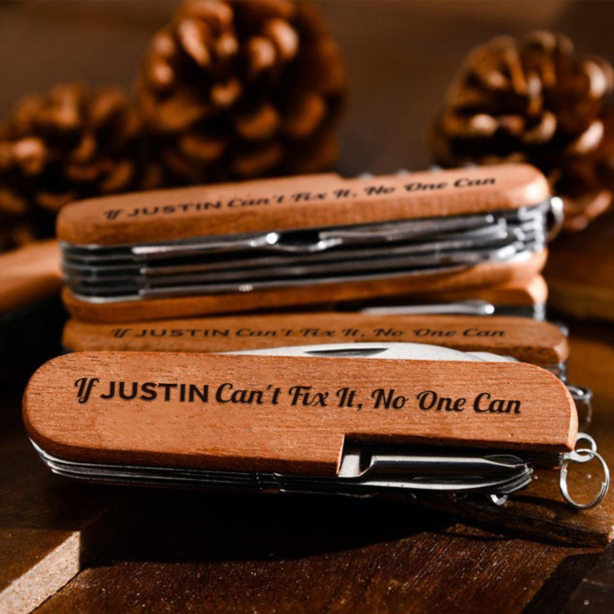 Das perfekte Geschenk für ihn – personalisiertes Mechaniker-Taschenmesser – 8-Funktionen-Multitool