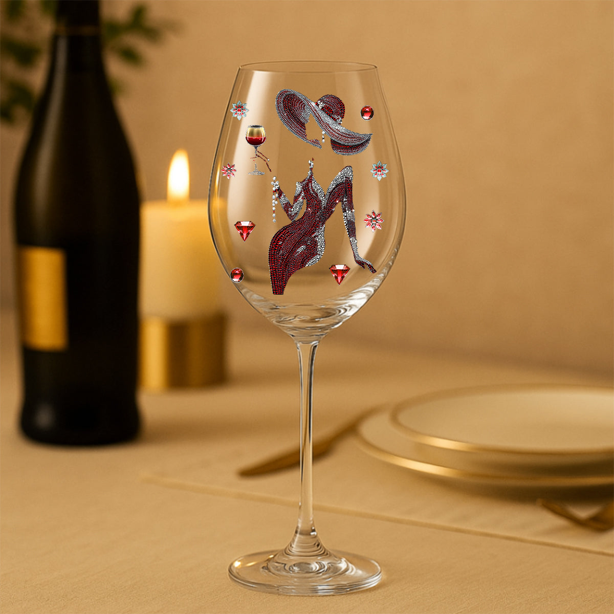 Love Wine - Personalized Wine Wine Glass With Long Stem
