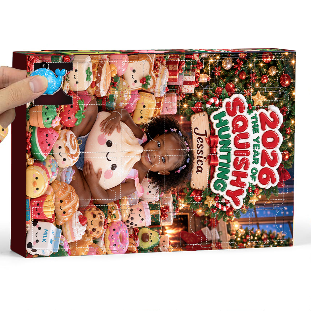 The Year Of Squishy Hunting - Personalized Kid Advent Calendar With Ornaments