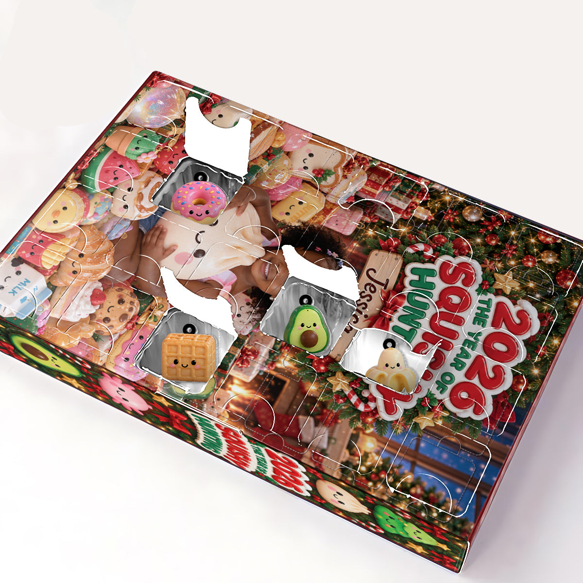 The Year Of Squishy Hunting - Personalized Kid Advent Calendar With Ornaments
