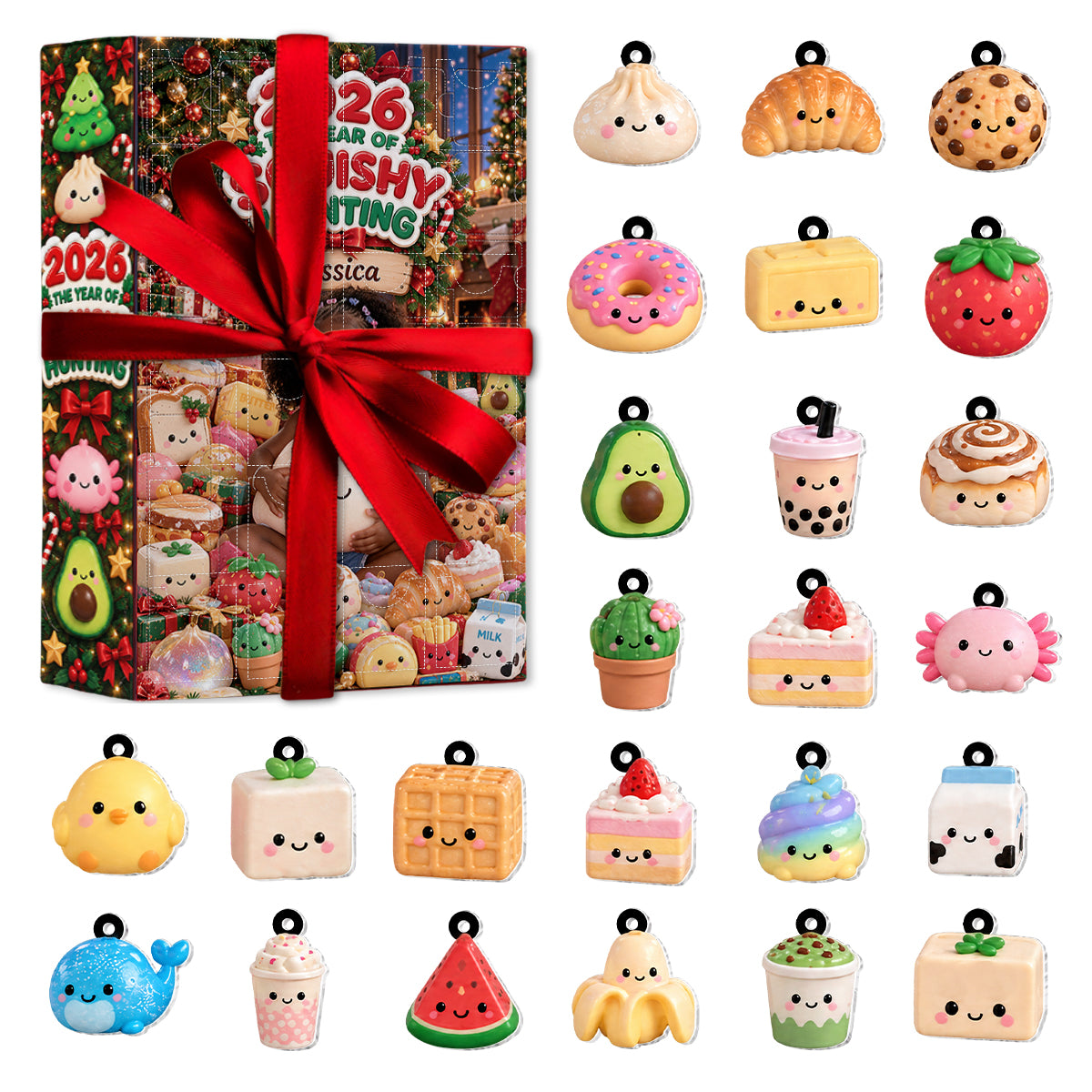 The Year Of Squishy Hunting - Personalized Kid Advent Calendar With Ornaments