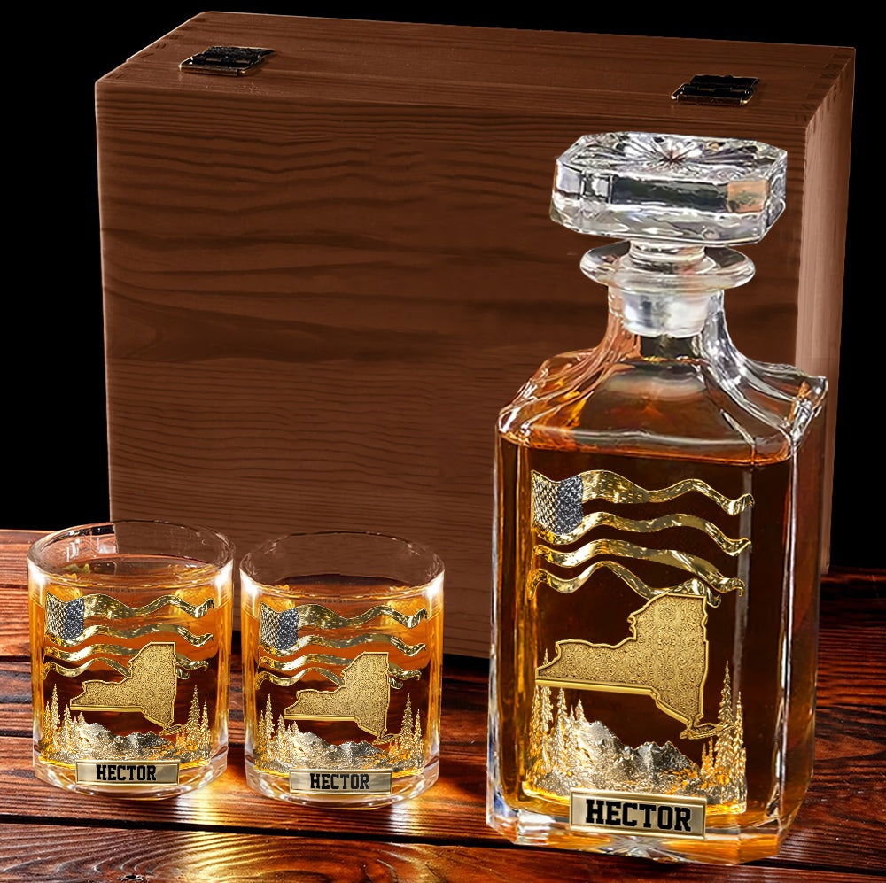 The State Pride - Personalized Luxury Whiskey Decanter Set