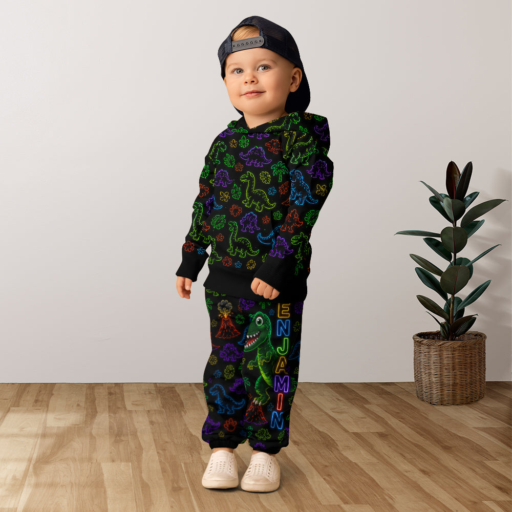 Cadeau de Style Néon pour Enfants - Sweat à Capuche & Pantalon de Jogging Personnalisés