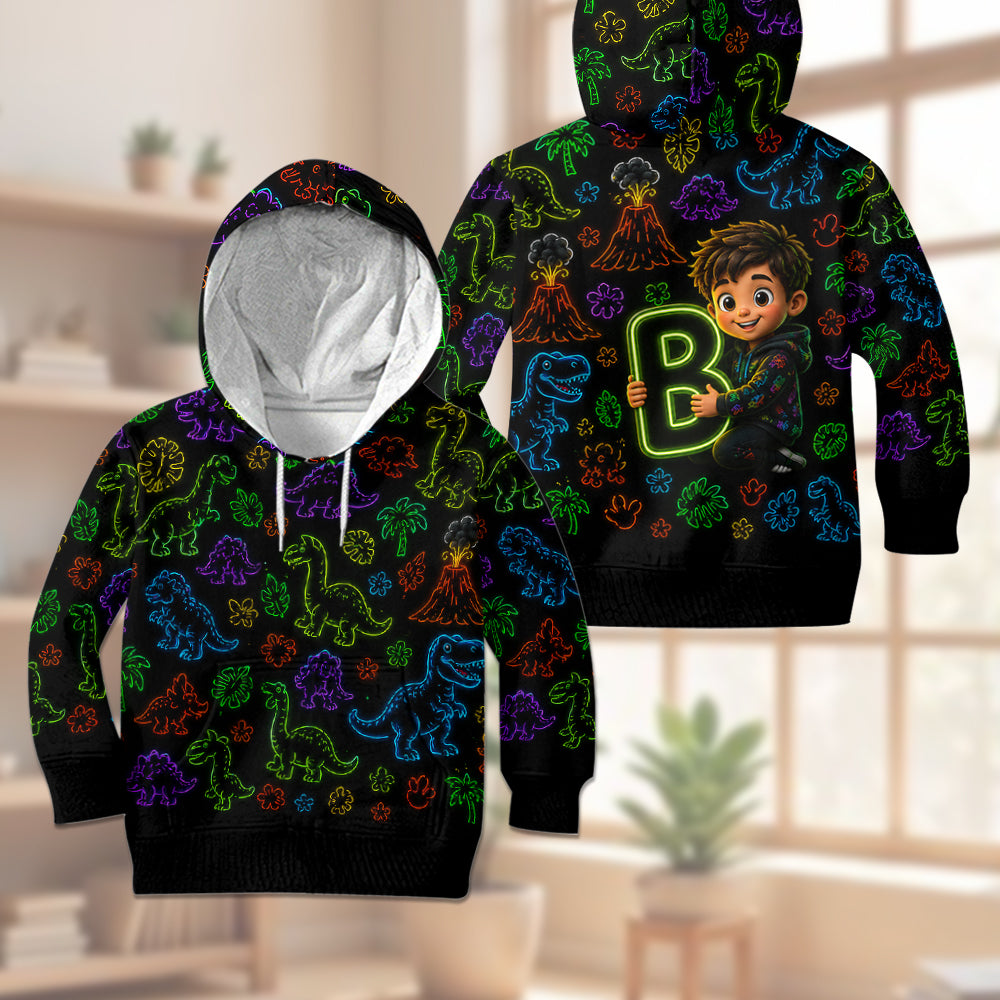 Cadeau de Style Néon pour Enfants - Sweat à Capuche & Pantalon de Jogging Personnalisés