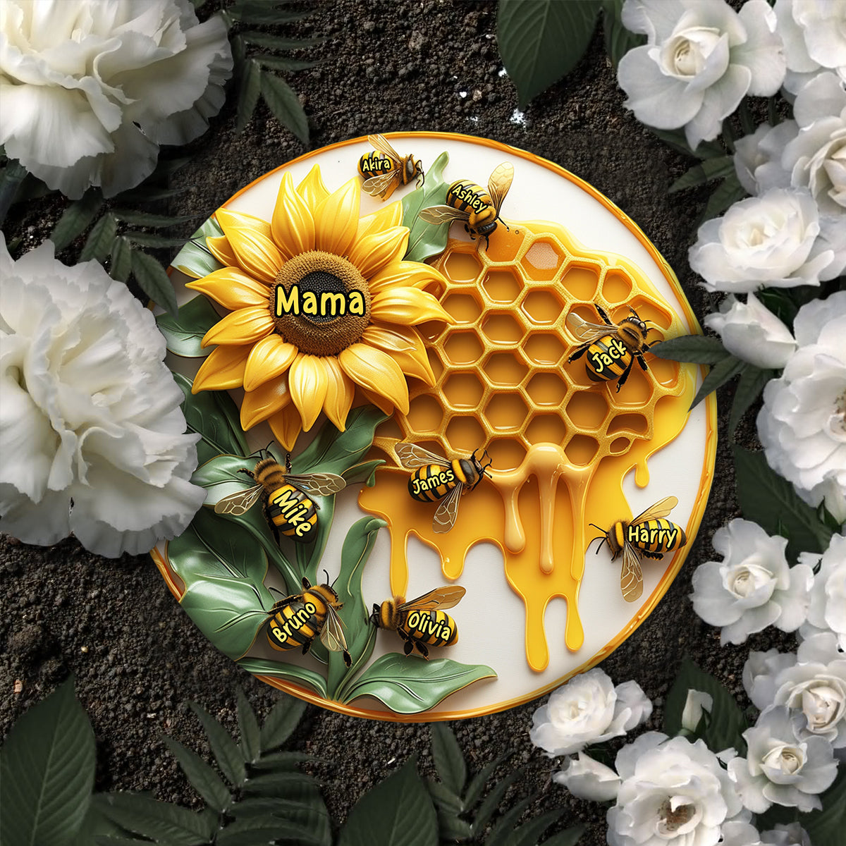 Happy Mother's Day - Personalized Mother Round Shaped Stone