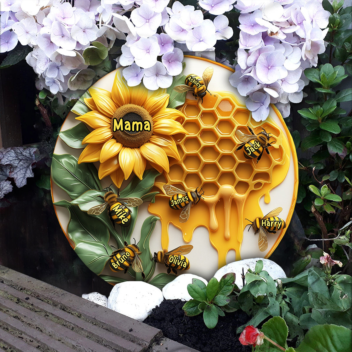 Happy Mother's Day - Personalized Mother Round Shaped Stone